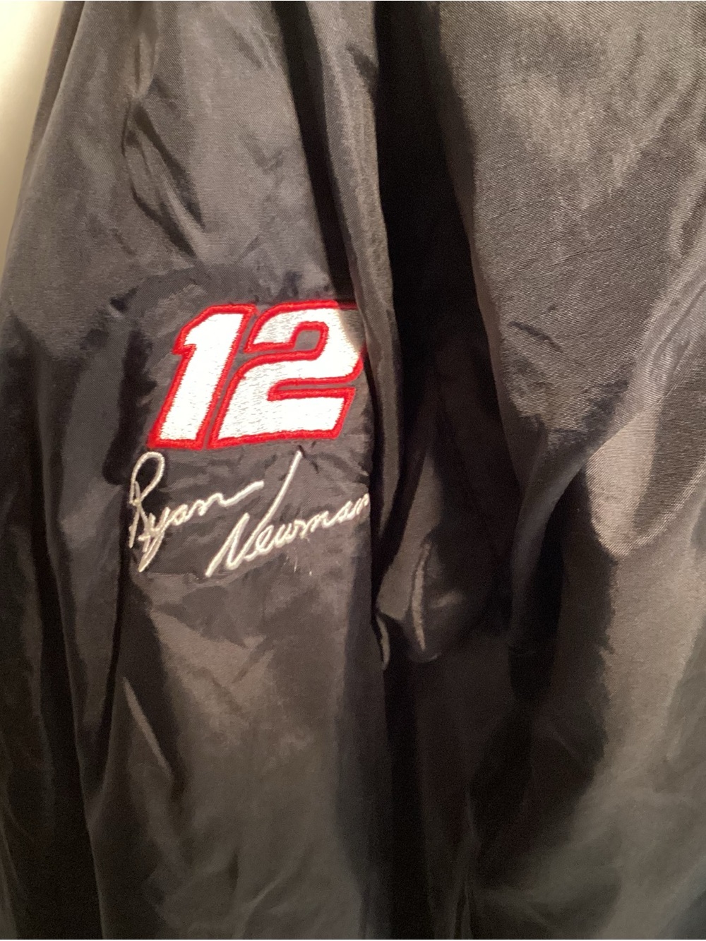 NASCAR Mobil 1 Racing Ryan Newman Rusty Wallace Hooded Jacket Men’s Size Large - Picture 3 of 16
